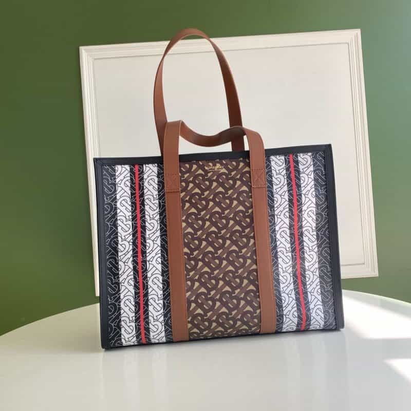 Burberry巴宝莉环保帆布材质托特包