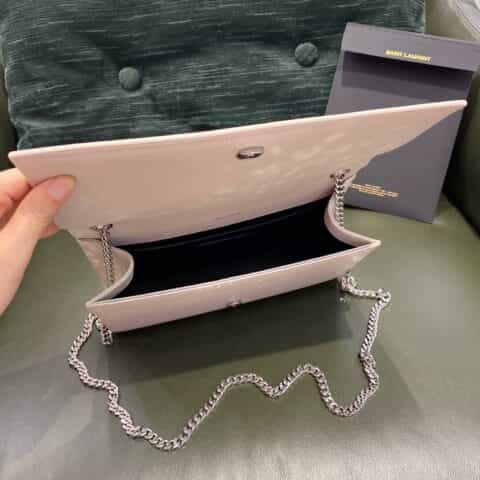 Saint laurent Ysl Kate 24cm 链条包 354021白色银扣