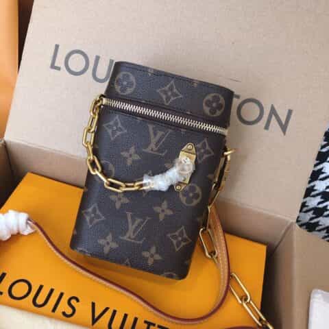 Louis Vuitton LV 限量复古Phone Box老花链条手机包M44914