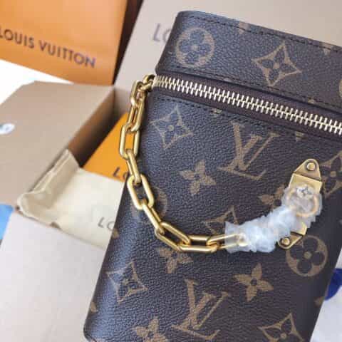 Louis Vuitton LV 限量复古Phone Box老花链条手机包M44914