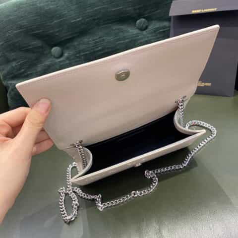 Saint laurent Ysl Kate 20cm 链条包 469390白色银扣