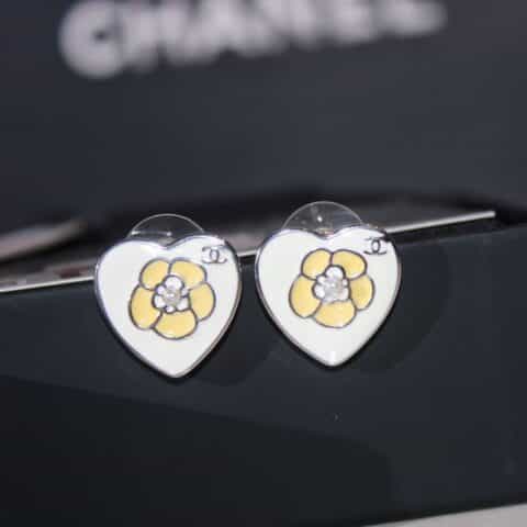 新款 CHANEL香奈儿Jennie同款vintage中古桃心项链耳钉耳环