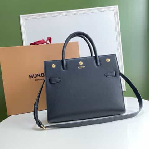 Burberry巴宝莉意大利鞣制粒纹皮革Title - 泰尔勒手袋