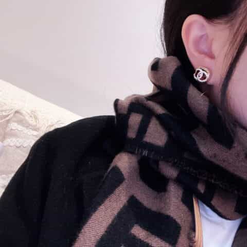 新款CHANEL香奈儿双c耳钉耳环