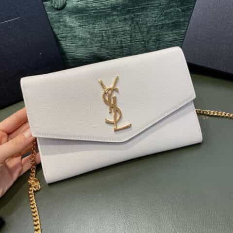 Saint laurent Ysl Uptown 迷你信封包 607788白色
