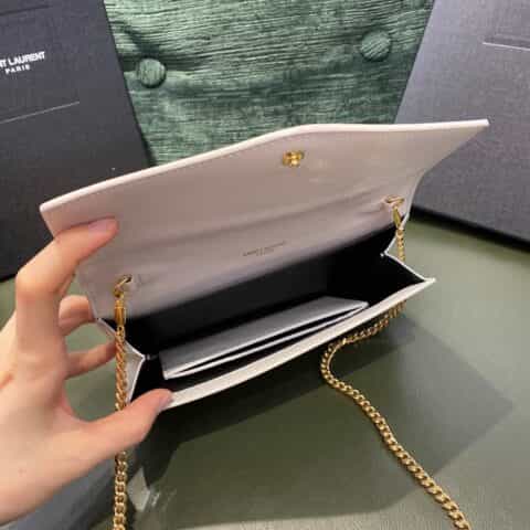 Saint laurent Ysl Uptown 迷你信封包 607788白色