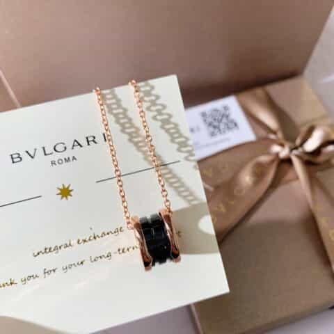 BVLGARI宝格丽经典款黑白陶瓷项链