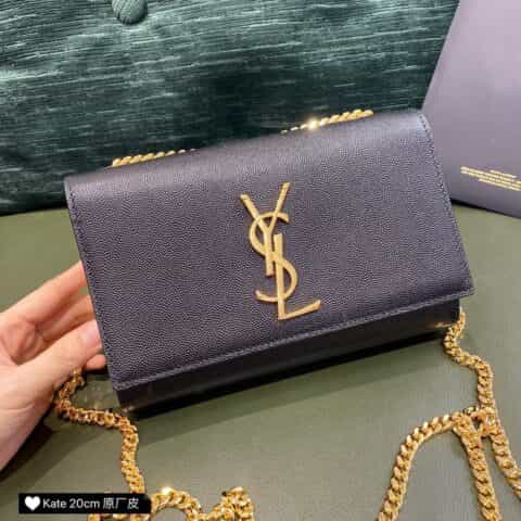 Saint laurent Ysl Kate 20cm 链条包 469390黑色金扣