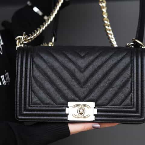 Chanel香奈儿 Leboy 25 Bag 水洗胎牛