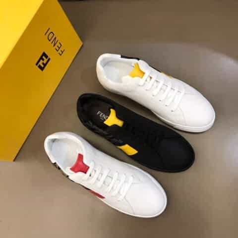 Fendi芬迪   进口丝绸粒面男士高端运动休闲鞋