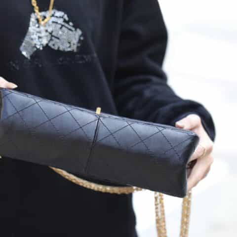 Chanel香奈儿 复刻2.55 reissue系列单肩斜挎包 A37587金扣