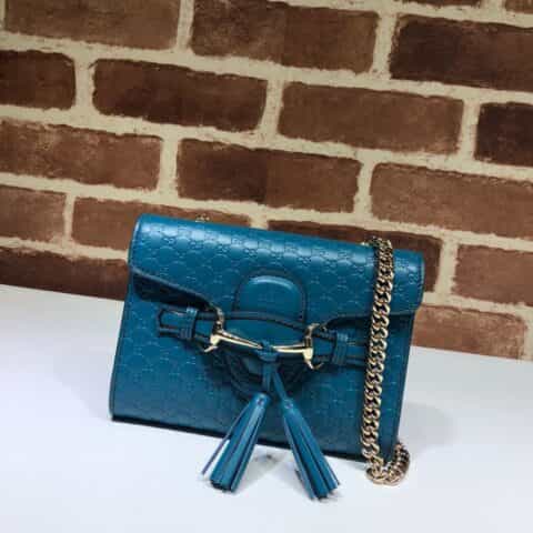 GUCCI古驰GG压印链条单肩斜挎包449636