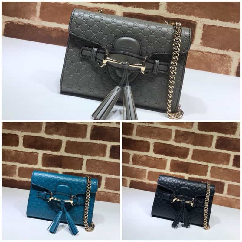 GUCCI古驰GG压印链条单肩斜挎包449636