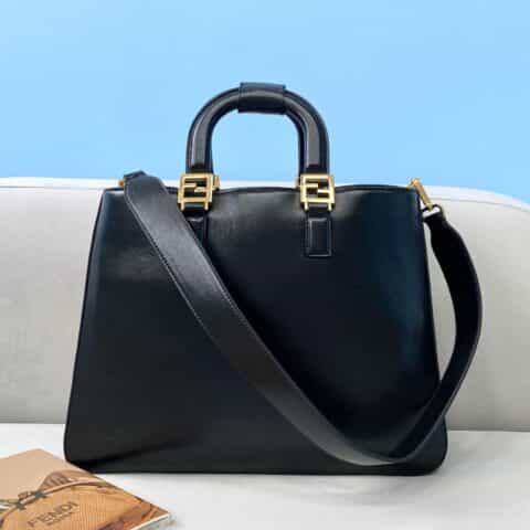 FENDI芬迪FFtote油腊牛皮手提单肩斜挎包325L