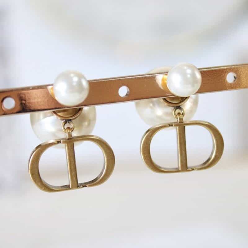 新款DIOR迪奥大小珍珠CD耳钉耳环