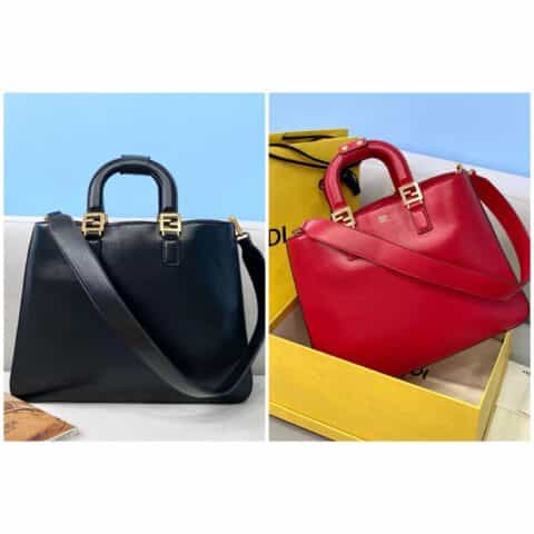 FENDI芬迪FFtote油腊牛皮手提单肩斜挎包325L