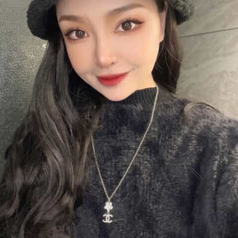 新款CHANEL香奈儿双c山茶花项链