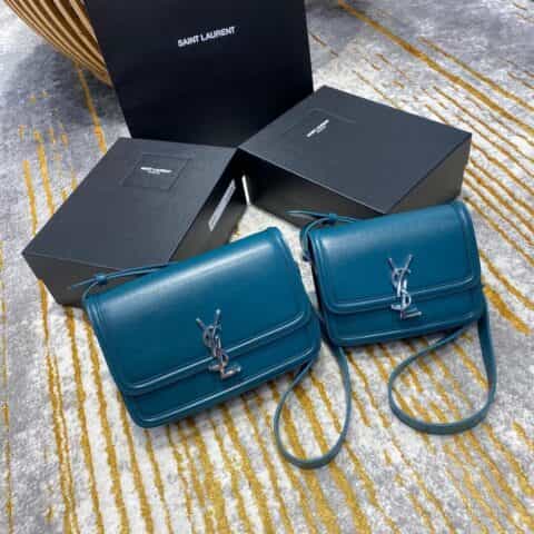 Saint laurent Ysl Solferino Box Bag 蓝绿色634305 634306