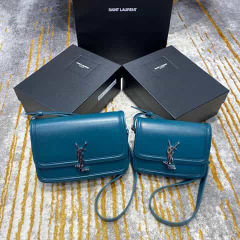 Saint laurent Ysl Solferino Box Bag 蓝绿色634305 634306