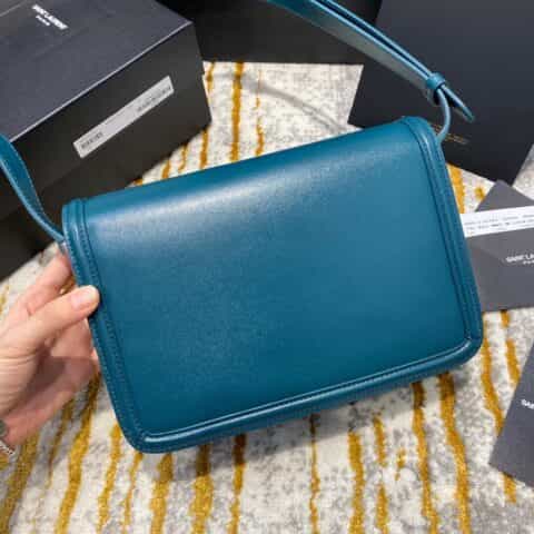 Saint laurent Ysl Solferino Box Bag 蓝绿色634305 634306