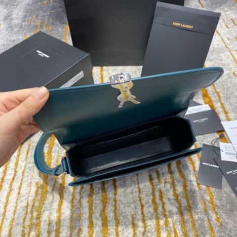 Saint laurent Ysl Solferino Box Bag 蓝绿色634305 634306