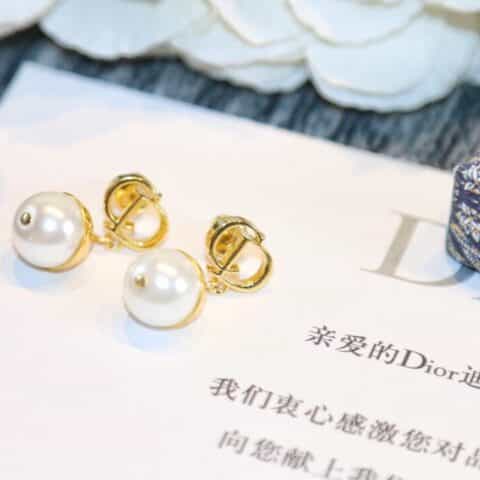 新款DIOR迪奥CD珍珠耳钉耳环