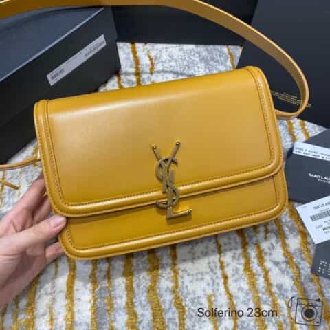 Saint laurent Ysl Solferino Box Bag 姜黄634305 634306