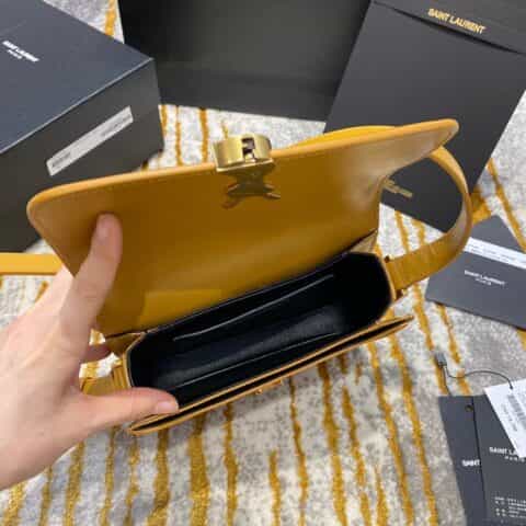 Saint laurent Ysl Solferino Box Bag 姜黄634305 634306