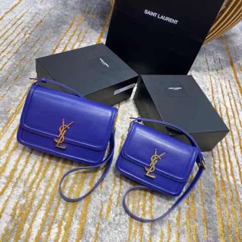Saint laurent Ysl Solferino Box Bag 电光蓝634305 634306
