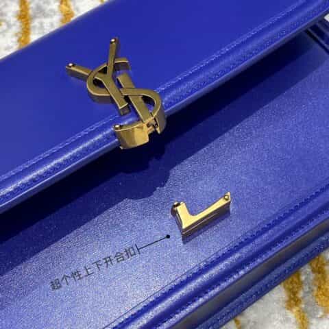 Saint laurent Ysl Solferino Box Bag 电光蓝634305 634306