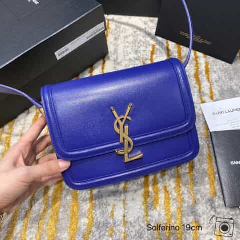 Saint laurent Ysl Solferino Box Bag 电光蓝634305 634306