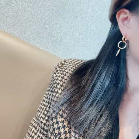 新款LOEWE罗意威月饼不对称耳钉耳环