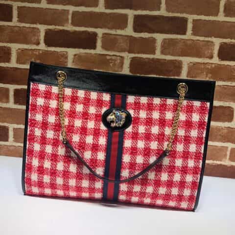 GUCCI古驰格子单肩斜挎托特包537219