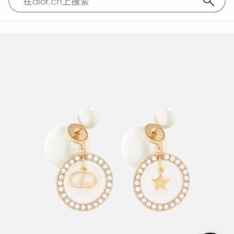 新款DIOR迪奥大小珍珠CD耳钉耳环