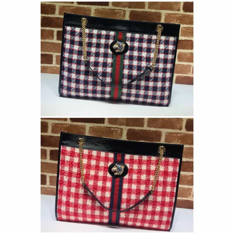 GUCCI古驰格子单肩斜挎托特包537219