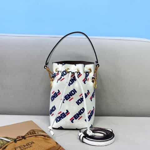 FENDI芬迪丝印FD字样水桶包030