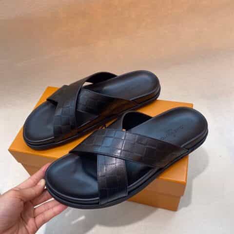 LV/路易威登 高端精品，原版材质L 牌奢品男士拖鞋