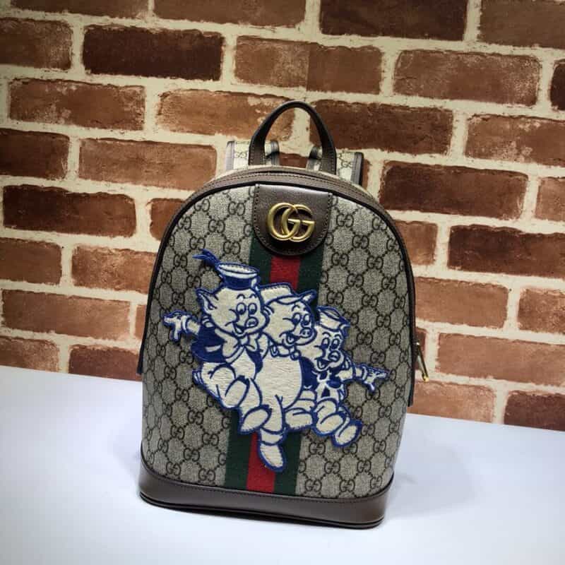 GUCCI古驰三只小猪印花双G双肩背包552884