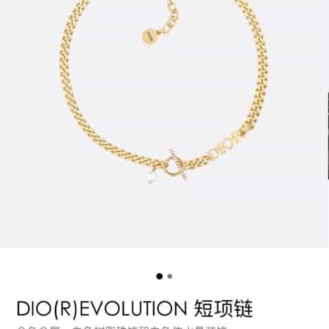 新款迪奥珍珠Dior字母项链