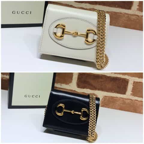 GUCCI古驰马衔扣1955系列皮革肩背包623180