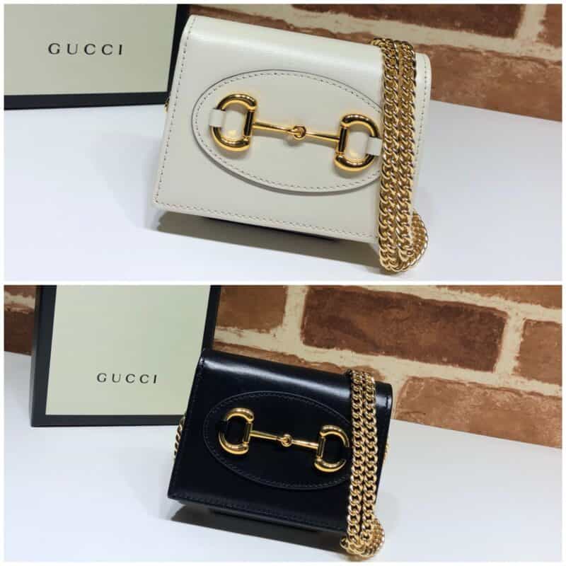 GUCCI古驰马衔扣1955系列皮革肩背包623180