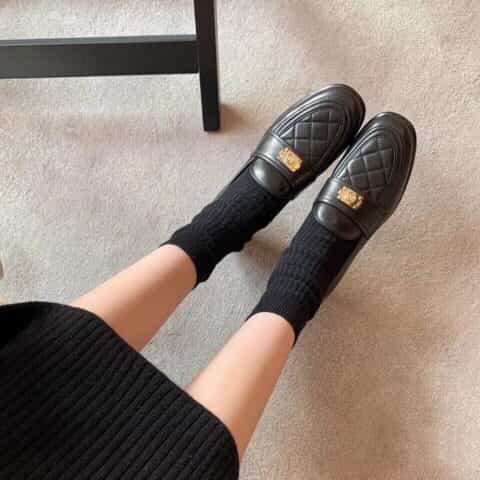 CHANEL香奈儿    2021早春菱格一脚蹬乐福鞋