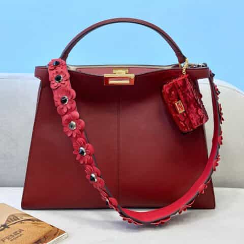 FENDI芬迪全牛皮大手提单肩包304