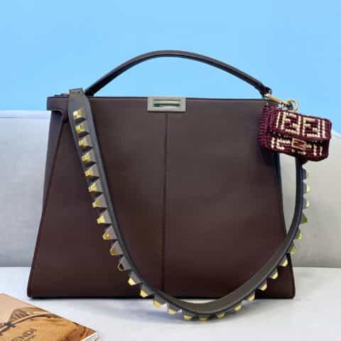 FENDI芬迪全牛皮大手提单肩包304