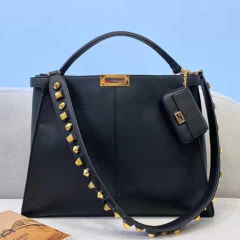 FENDI芬迪全牛皮大手提单肩包304