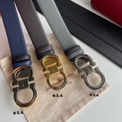 Ferragamo菲拉格慕   经典磨光Gancini扣饰男士精品3.5cm腰带