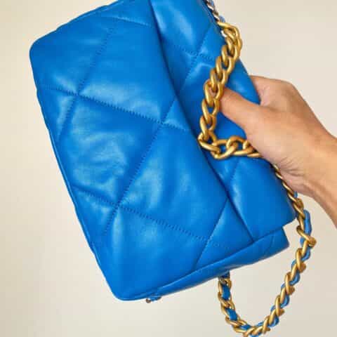 Chanel香奈儿 19 Flap Bag AS1160小号26CM蓝色
