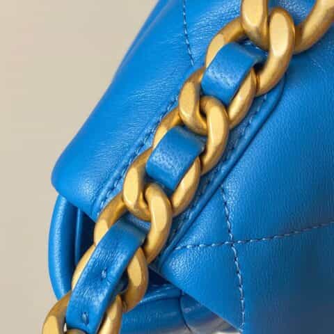 Chanel香奈儿 19 Flap Bag AS1160小号26CM蓝色