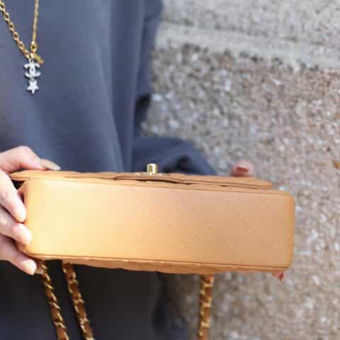 Chanel CF23 Classic flap bag A01113杏色