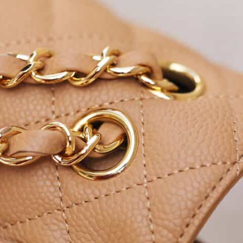 Chanel CF23 Classic flap bag A01113杏色